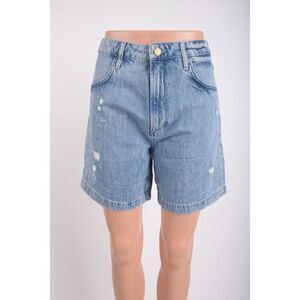 Triarchy Womens High Rise A-Line Jean Shorts Denim Indigo Blue US XS EU 24 New